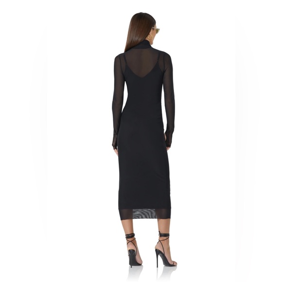 AFRM ~ Shailene Mesh Dress in Black - Picture 9 of 9